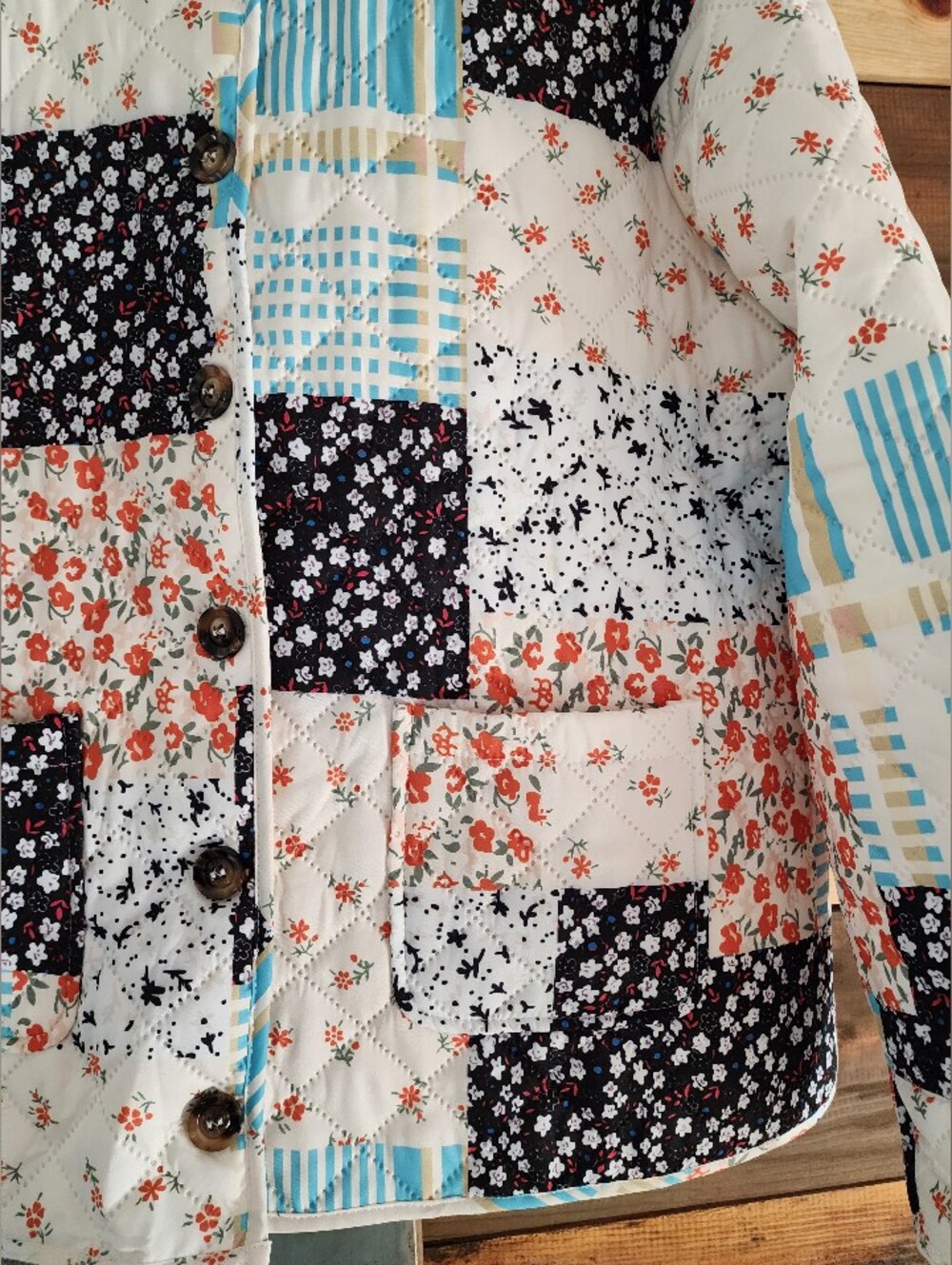 Patchwork Quilted Jacket - Picture 3 of 6